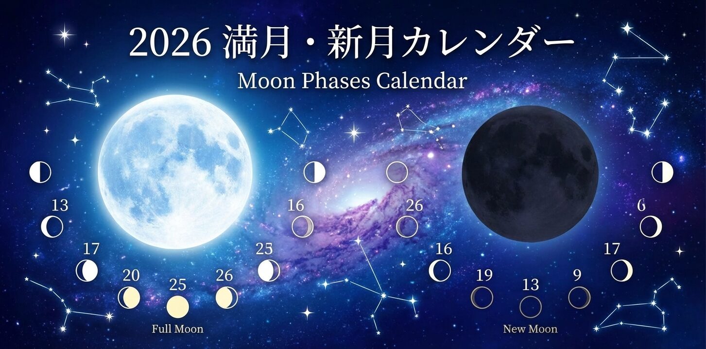【2026年 満月・新月カレンダー】月のリズムを活かしてみよう！