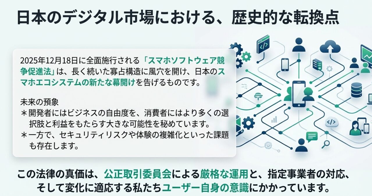 【2025年12月18日全面施行】スマホソフトウェア競争促進法（スマホ新法）