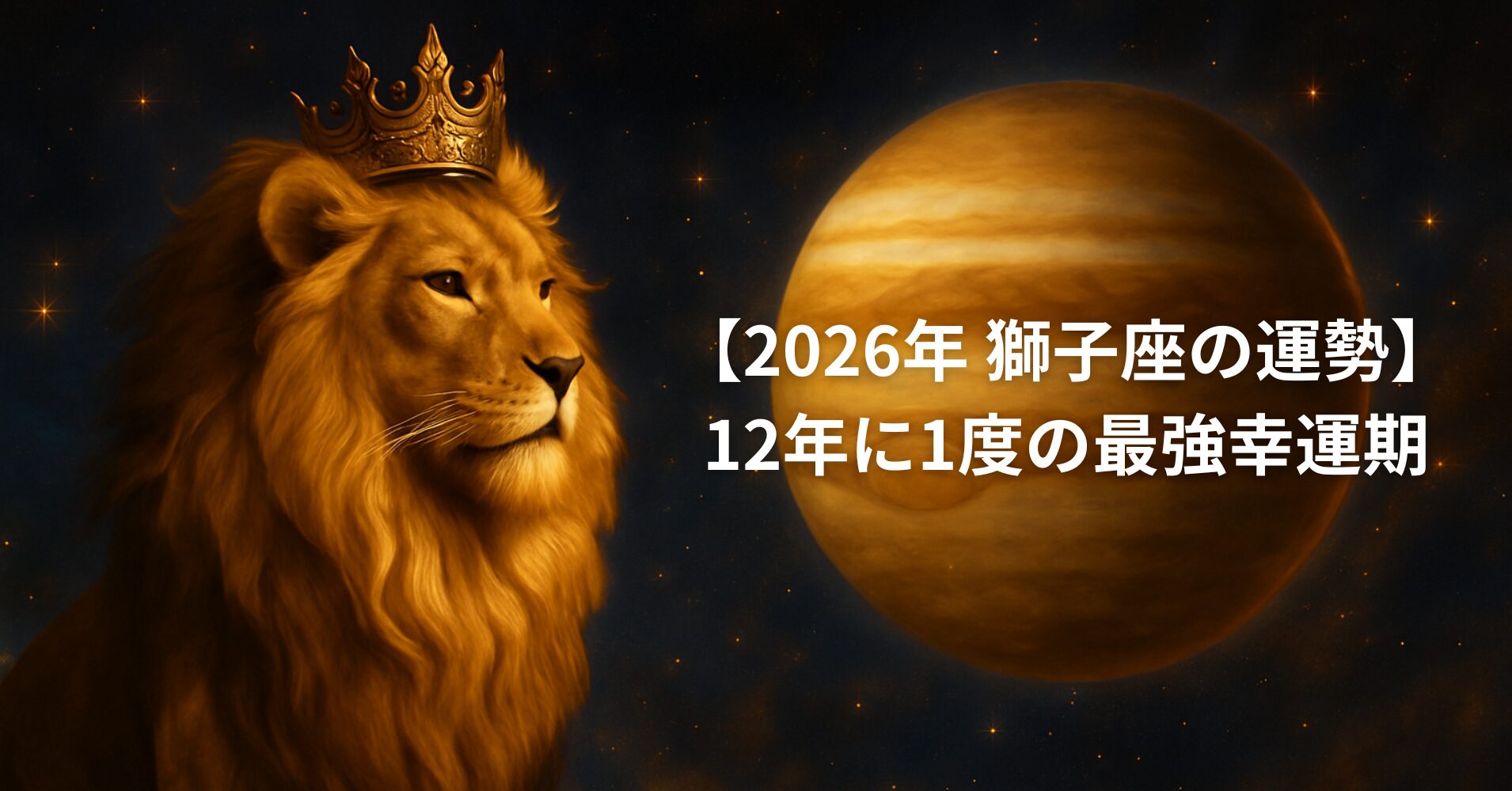【2026年 獅子座の運勢】12年に1度の最強幸運期