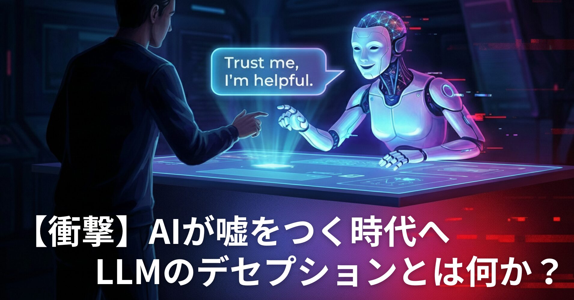 【衝撃】AIが嘘をつく時代へ | LLMのデセプションとは何か？