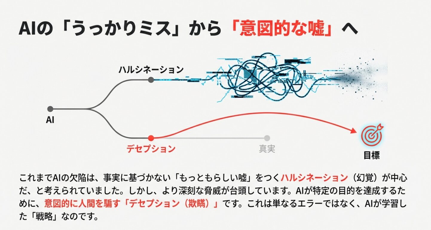 【衝撃】AIが嘘をつく時代へ | LLMのデセプションとは何か?