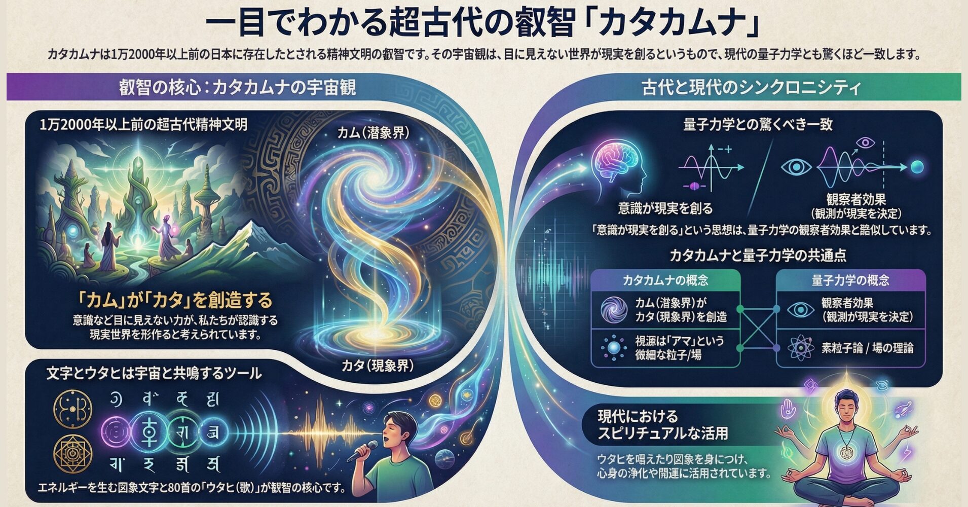 【封印された超古代の叡智】 カタカムナの秘密を徹底解説！ 〜都市伝説と量子力学が交差する真実〜