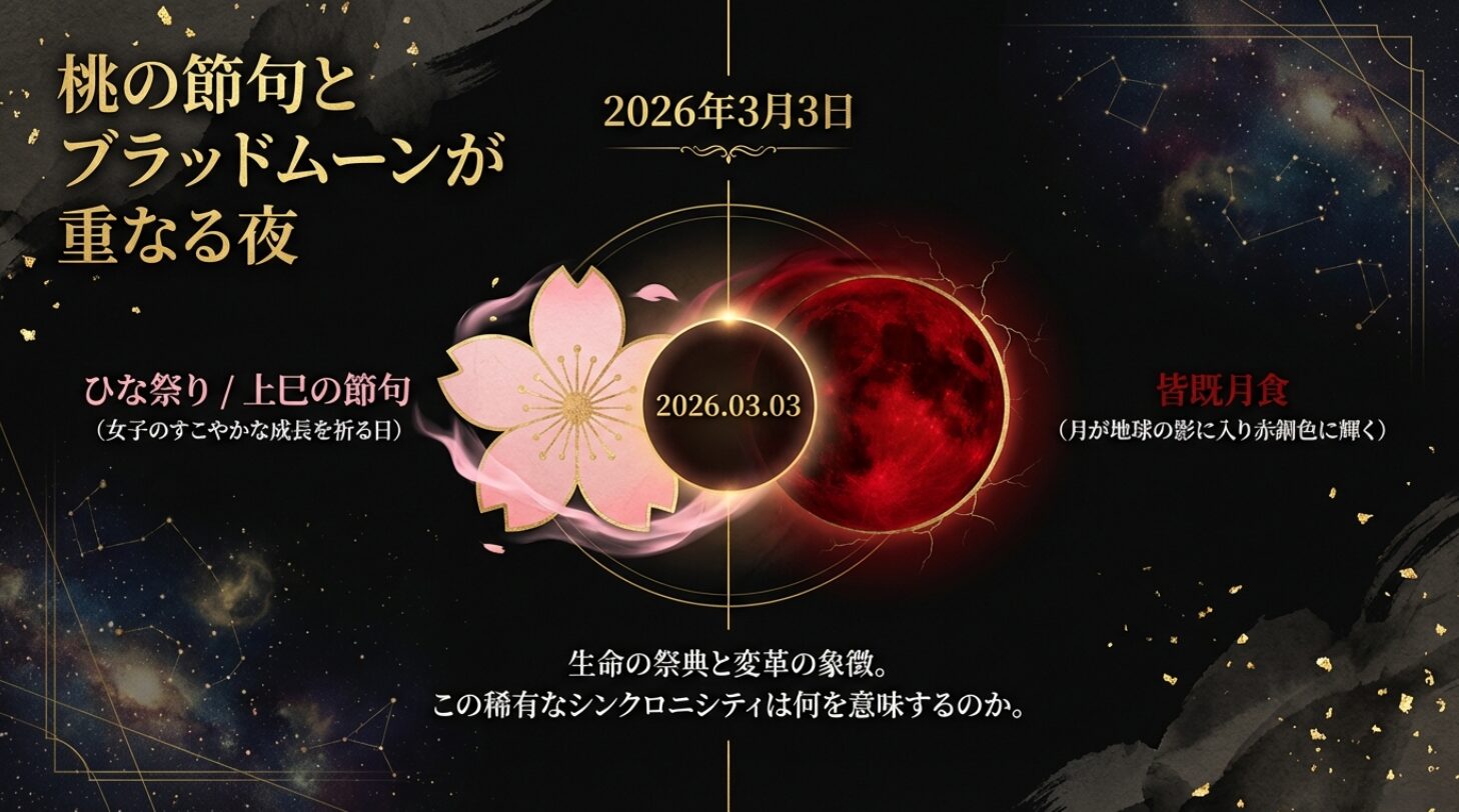 【2026年3月3日】皆既月食のひな祭りが告げる世界の大転換