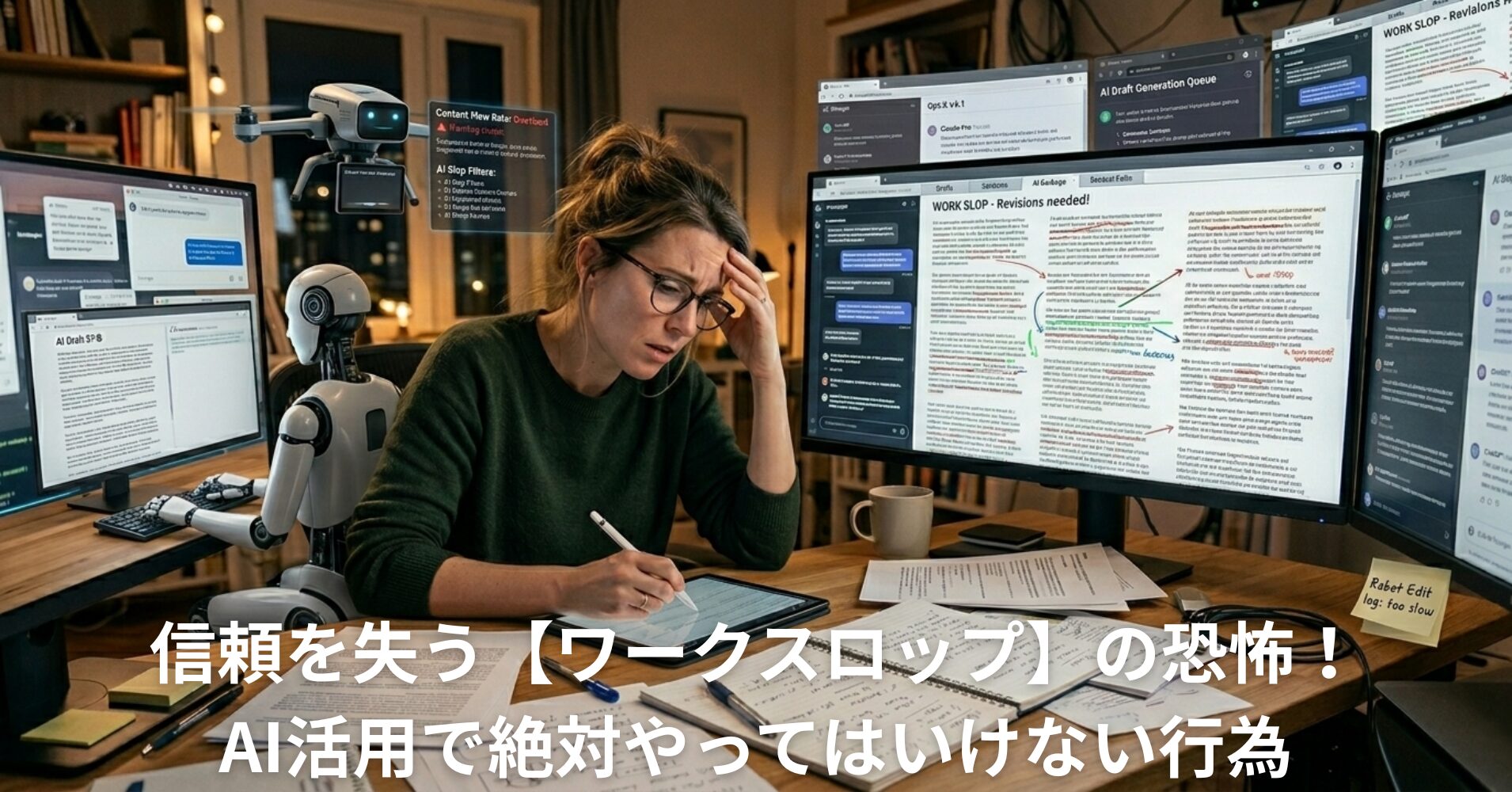 信頼を失う【ワークスロップ】の恐怖！AI活用で絶対やってはいけない行為
