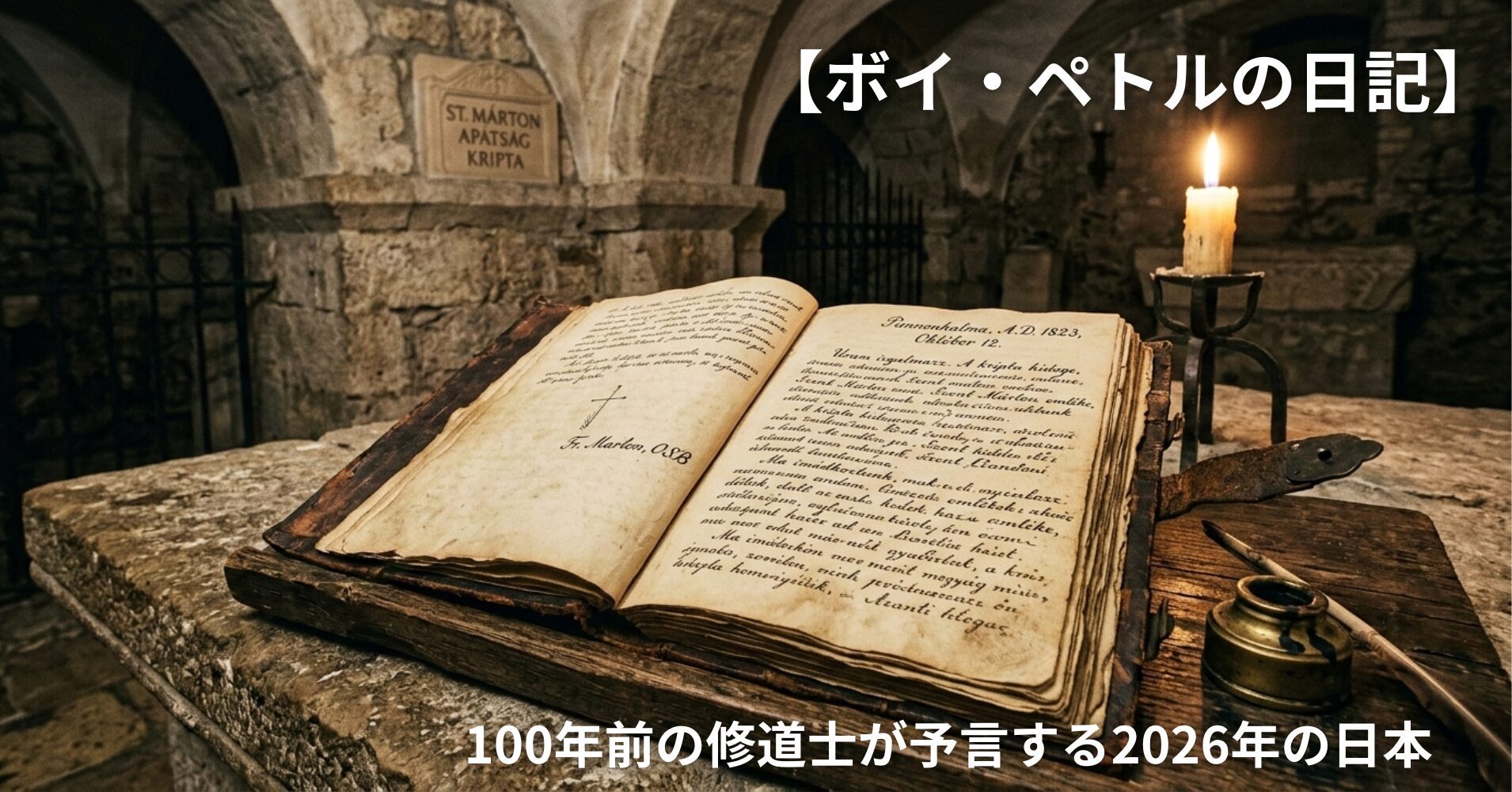 【ボイ・ペトルの日記】100年前の修道士が予言する2026年の日本