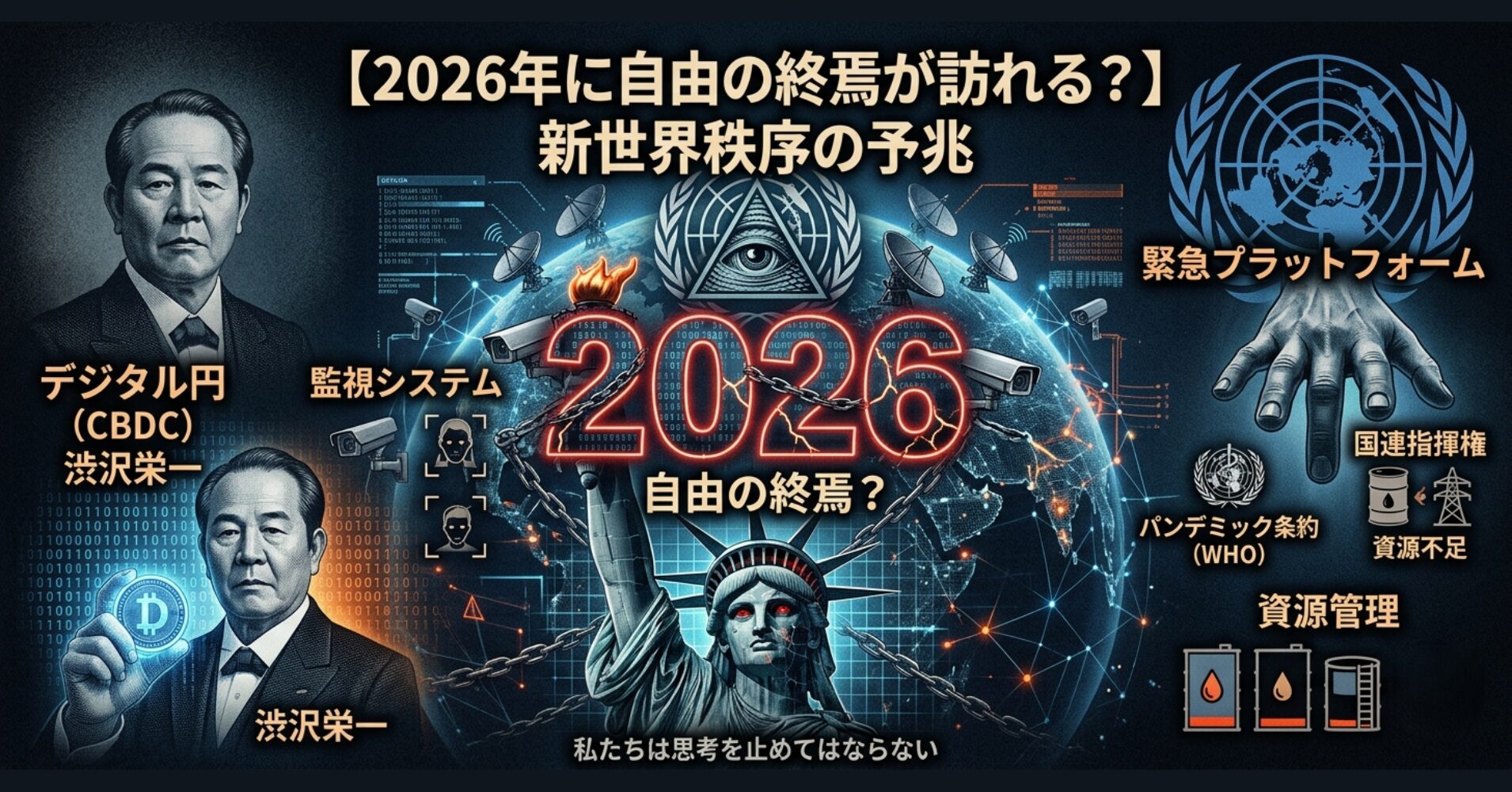 【2026年に自由の終焉が訪れる？】新世界秩序の予兆