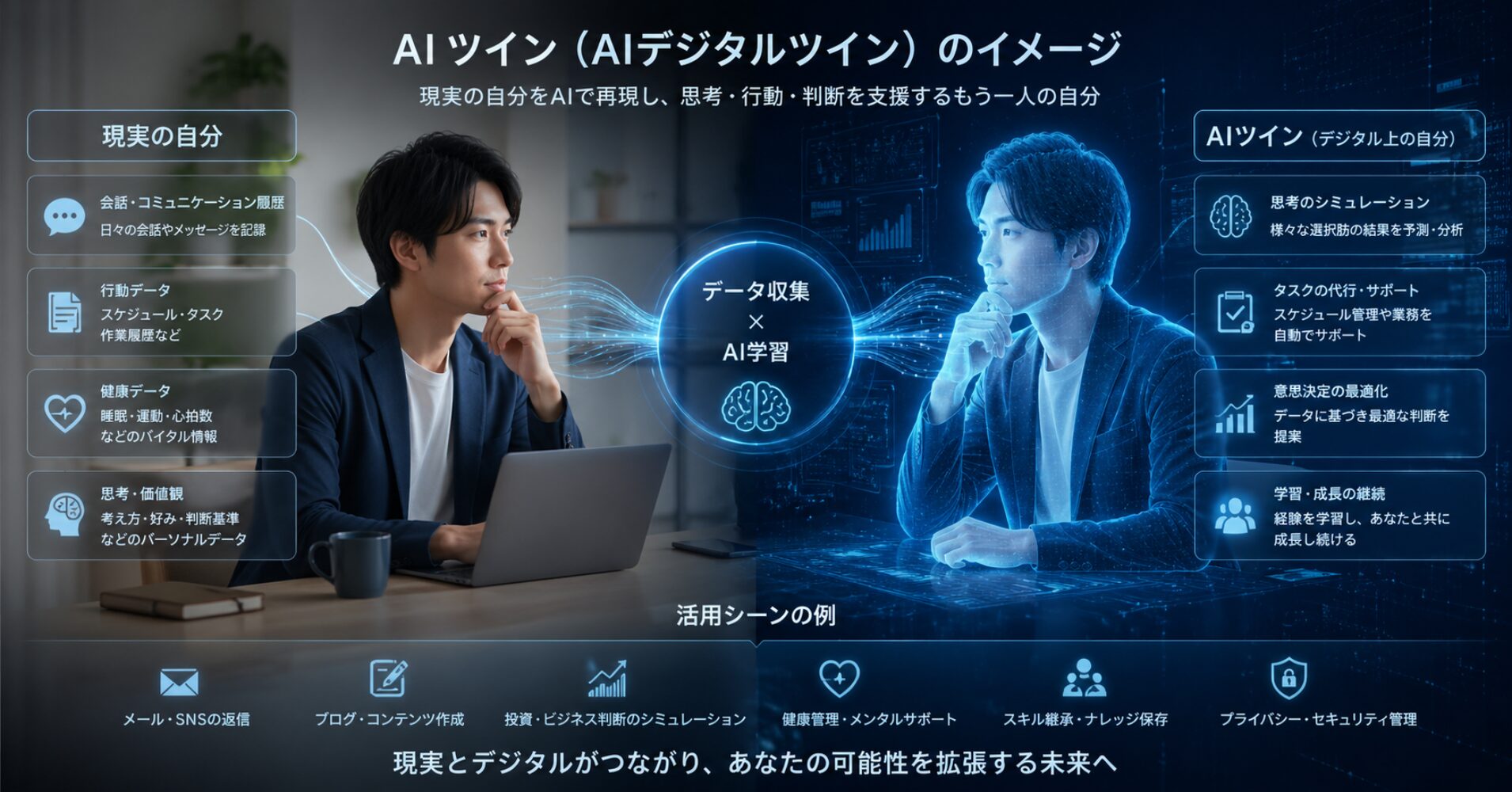 【 AIツイン（AIデジタルツイン）とは？】もう一人の自分が働く時代の到来
