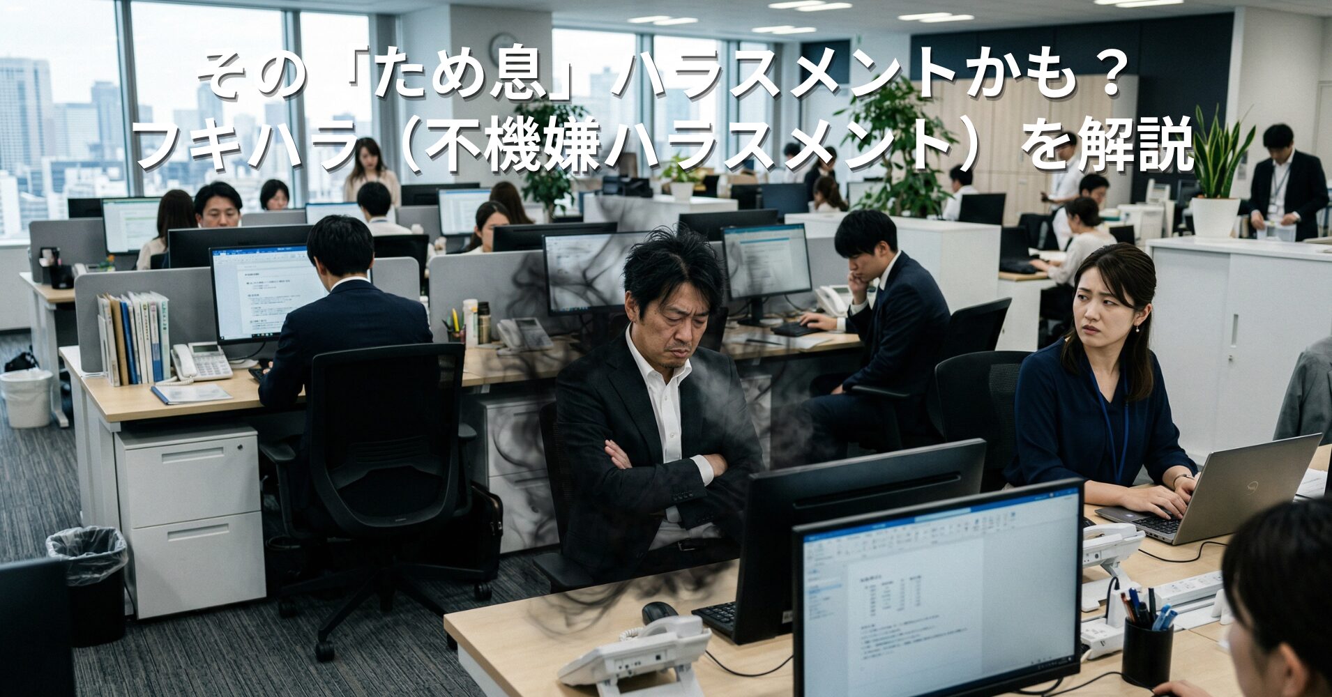 その「ため息」ハラスメントかも？職場や家庭を壊す「フキハラ」の正体