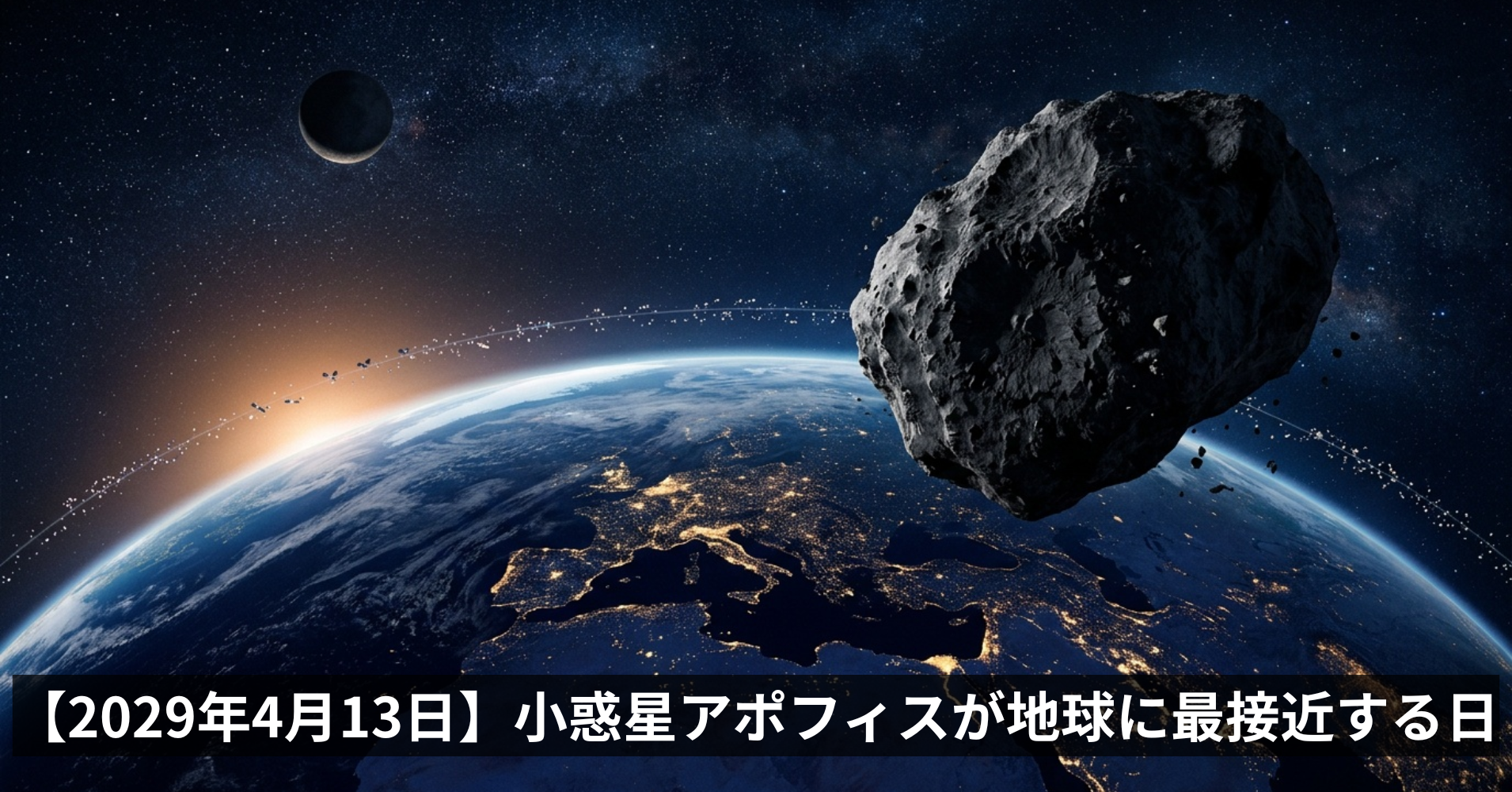 【2029年4月13日】小惑星アポフィスが地球に最接近する日