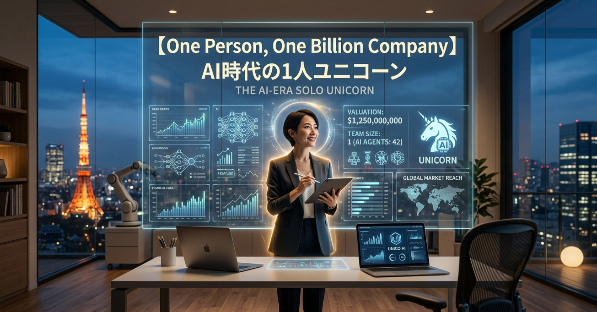 【One Person, One Billion Company】AI時代の1人ユニコーンとは？